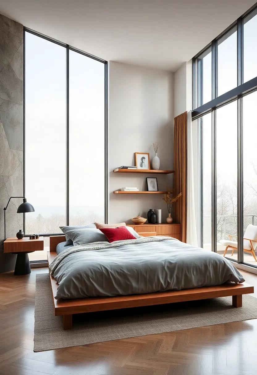 Design Floating Shelves Along the Window‌ Walls for Subtle ⁤Storage ⁣Solutions