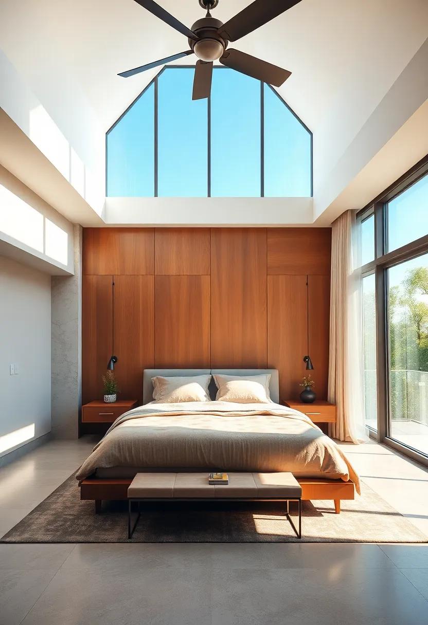 Incorporate‍ Ceiling Fans with Sleek Designs to Keep Airflow in Open, Light-Filled Bedrooms