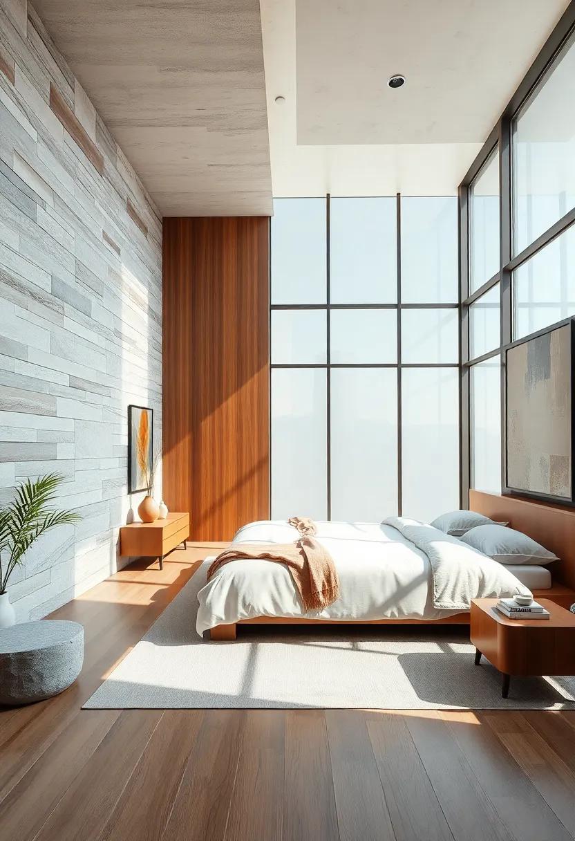 Integrate Natural Textures Like Wood and Stone to Complement Abundant Natural Light