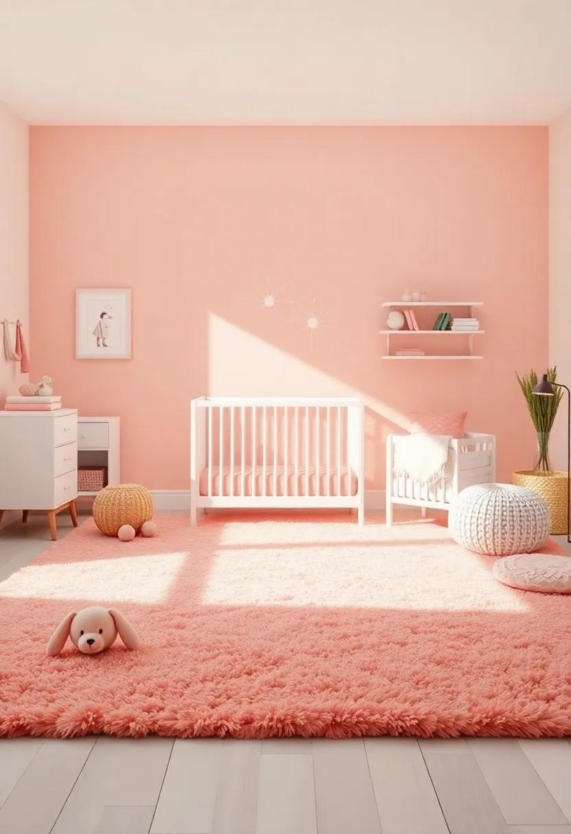 Cozy Coral Area Rug: Lay‌ down a plush coral‍ area rug to ‍create a soft play area,adding warmth⁤ and⁢ comfort underfoot