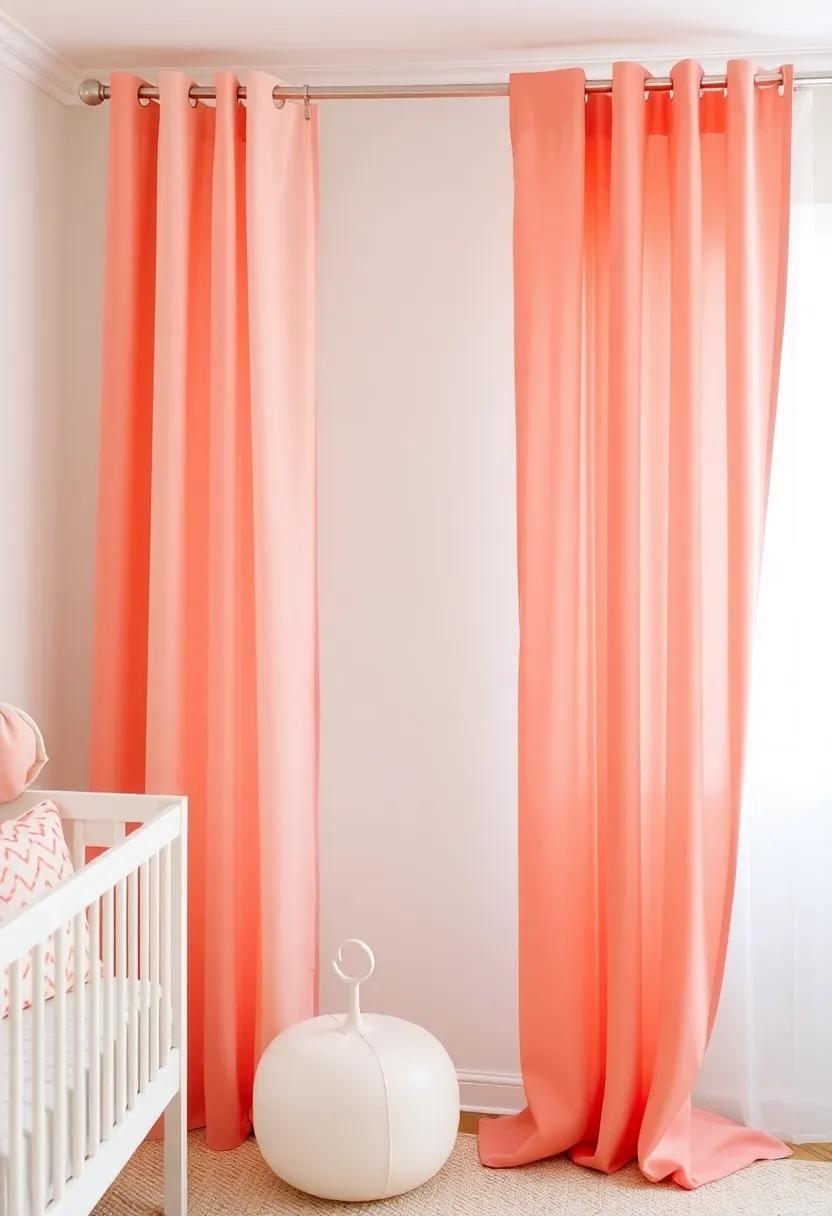Stylish Coral Curtains:​ Hang sheer‍ coral curtains‍ that allow natural light to filter in‍ while⁤ maintaining ⁣a ⁢dreamy ambiance