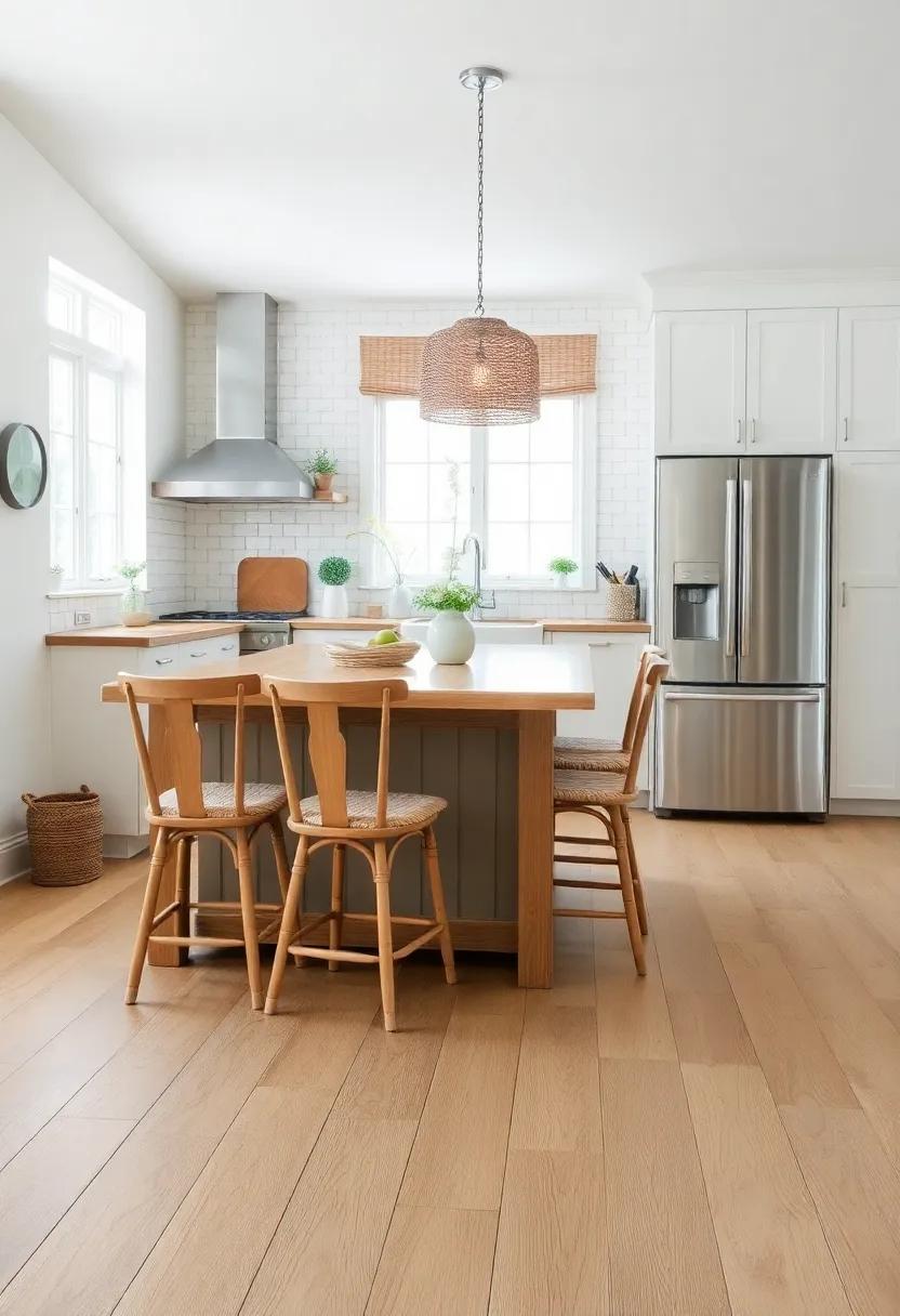 Coastal Driftwood: For a beachy feel, consider driftwood-inspired flooring that brings laid-back charm and natural aesthetics