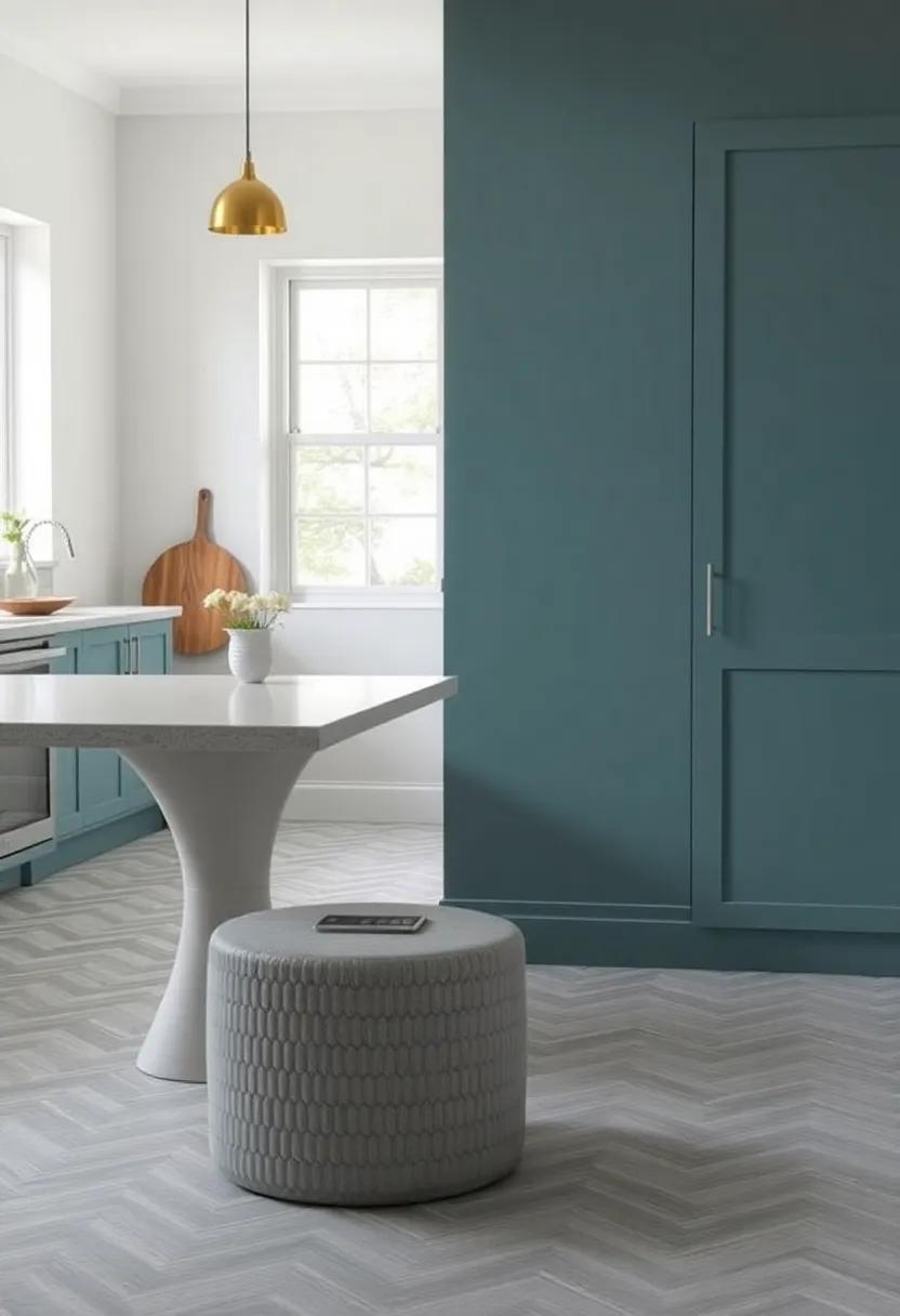 Patterned Vinyl: Embrace modern convenience with patterned vinyl flooring that offers a range of charming designs without the upkeep