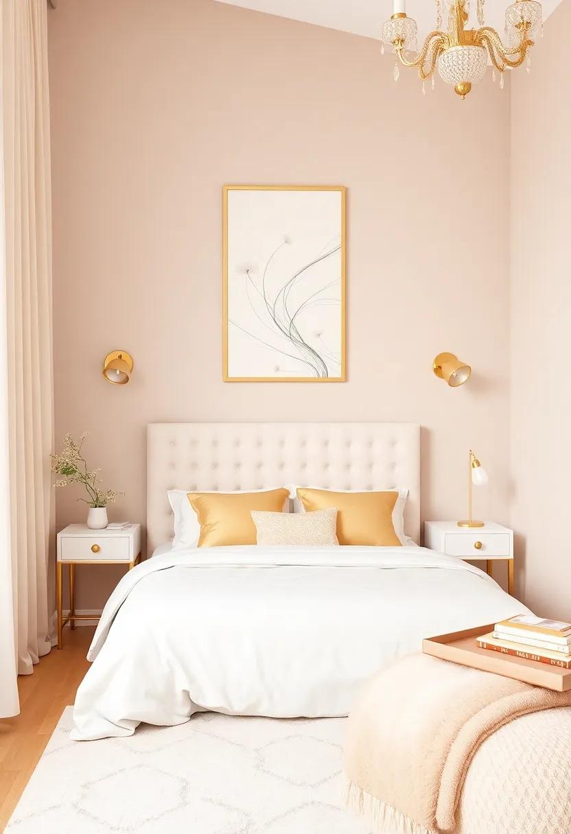 Incorporating Luxe Gold Accents​ for a Glamorous Yet Serene Space