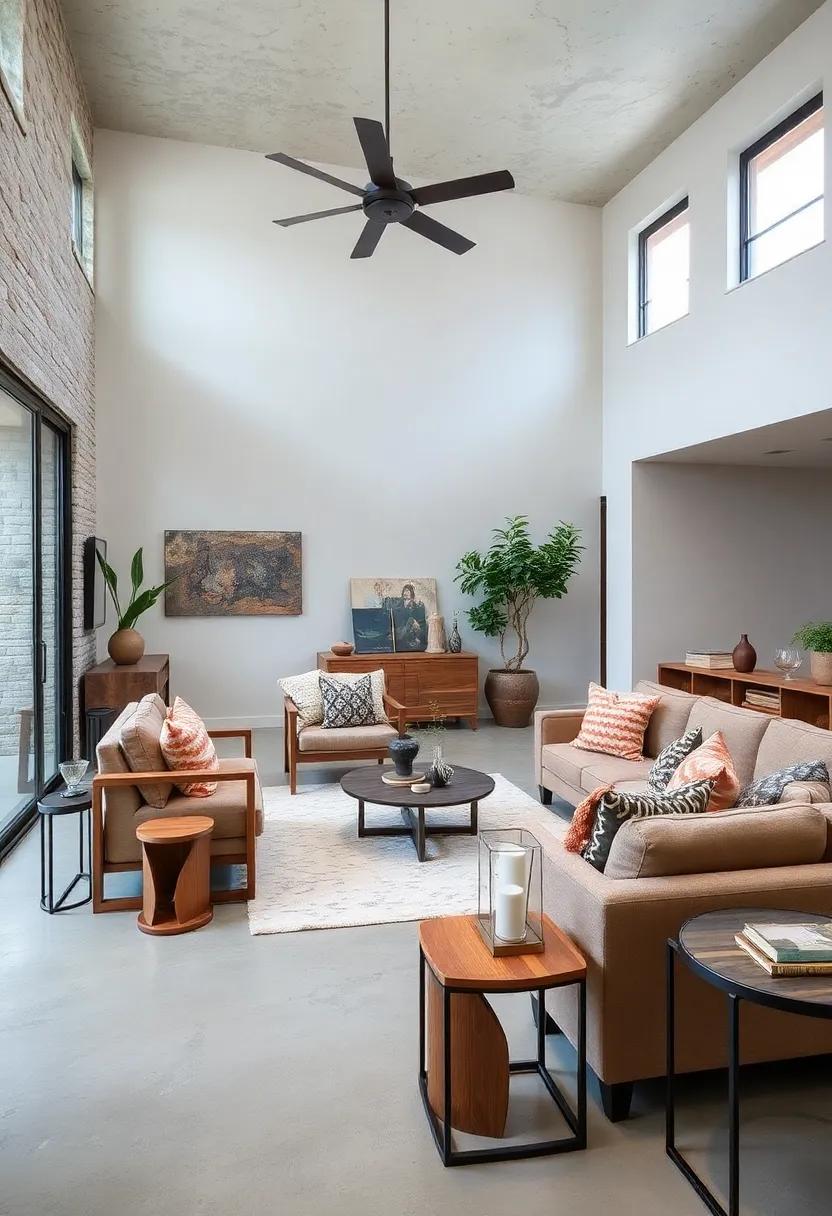 Combine reclaimed wood ⁤furniture with sleek metal accents for a balanced rustic-modern vibe