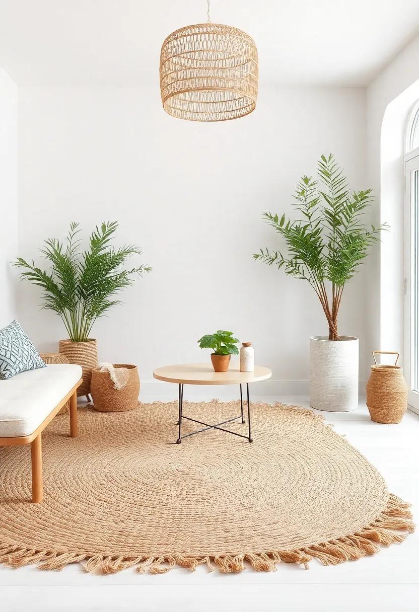 Layer jute or⁤ sisal rugs to introduce‍ earthy elements⁣ and tactile interest