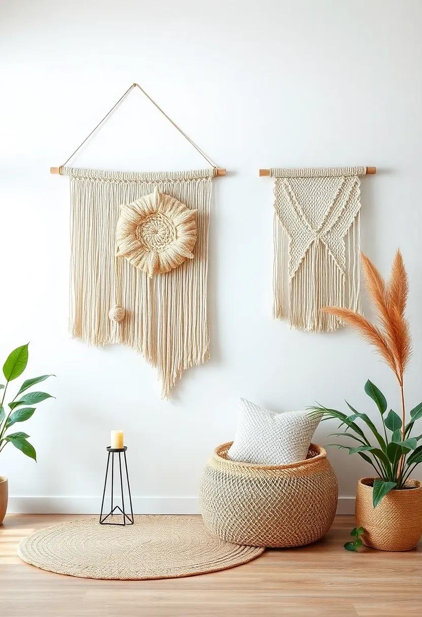 Incorporate handmade natural ⁤fiber wall hangings for ⁣artisanal craftsmanship and texture