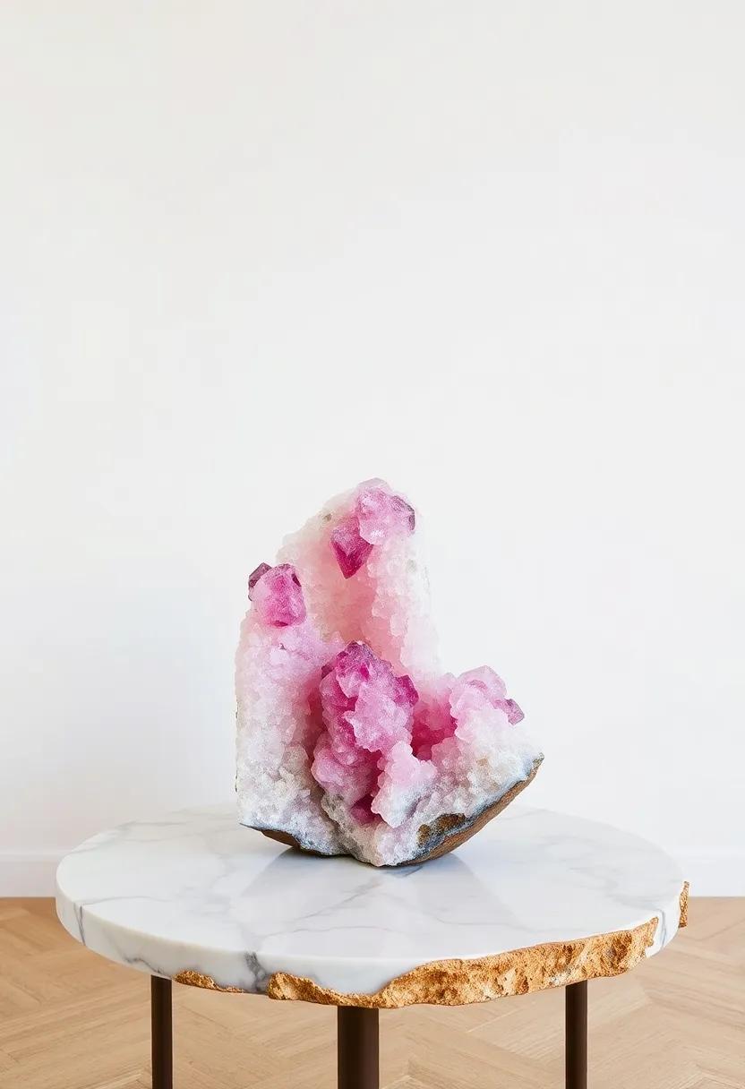 Integrate natural crystal clusters or geodes as eye-catching decorative ‌pieces
