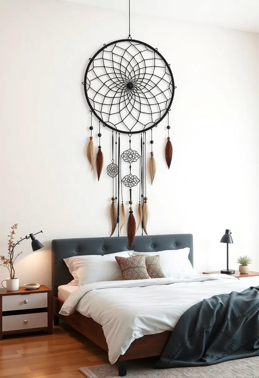 dreamcatcher Feature: Create or buy a large customized dreamcatcher to hang above your bed as a stunning decorative⁢ element with meaning