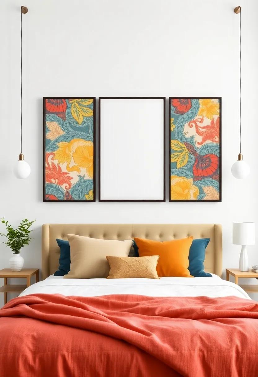 Fabric-Covered Panels: Frame canvas or board panels with colorful fabric and hang them for beautiful, cushioned wall art