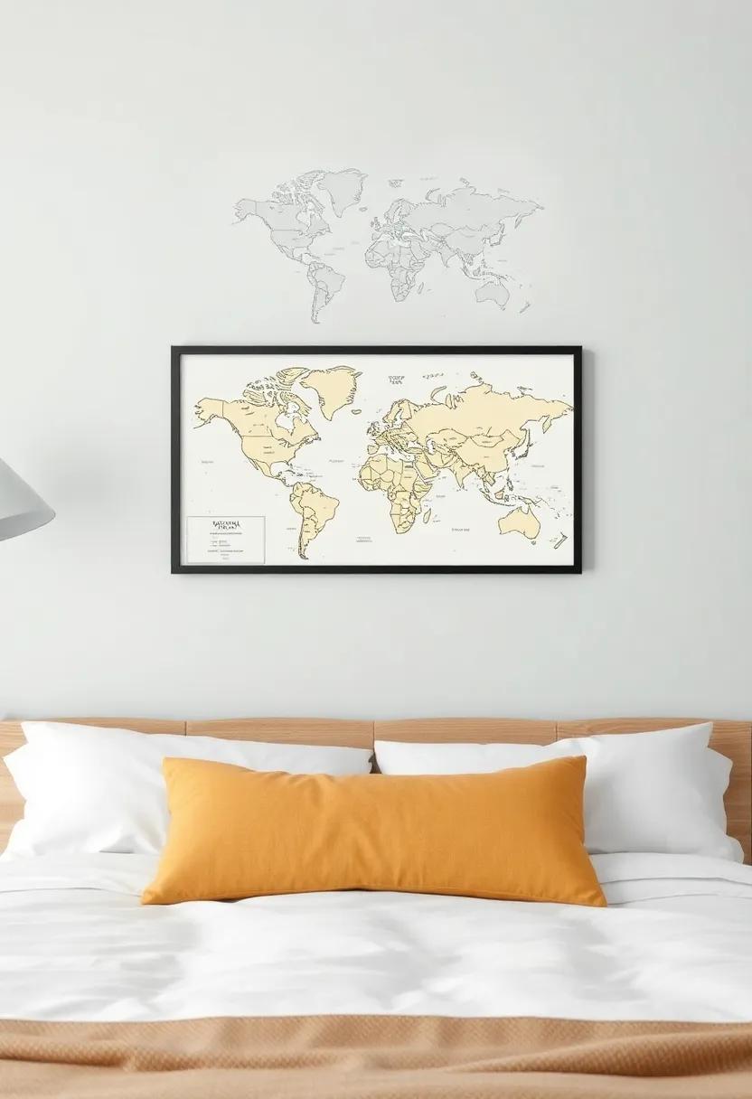 Personalized‌ Map Art: Frame ⁢maps featuring places significant‍ to you, such as hometowns or favorite ⁢travel destinations