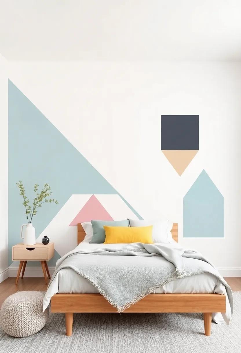 Play with Geometric Shapes: Use stencils to paint geometric patterns ⁢on your ⁤wall for a⁢ modern, ⁢chic aesthetic