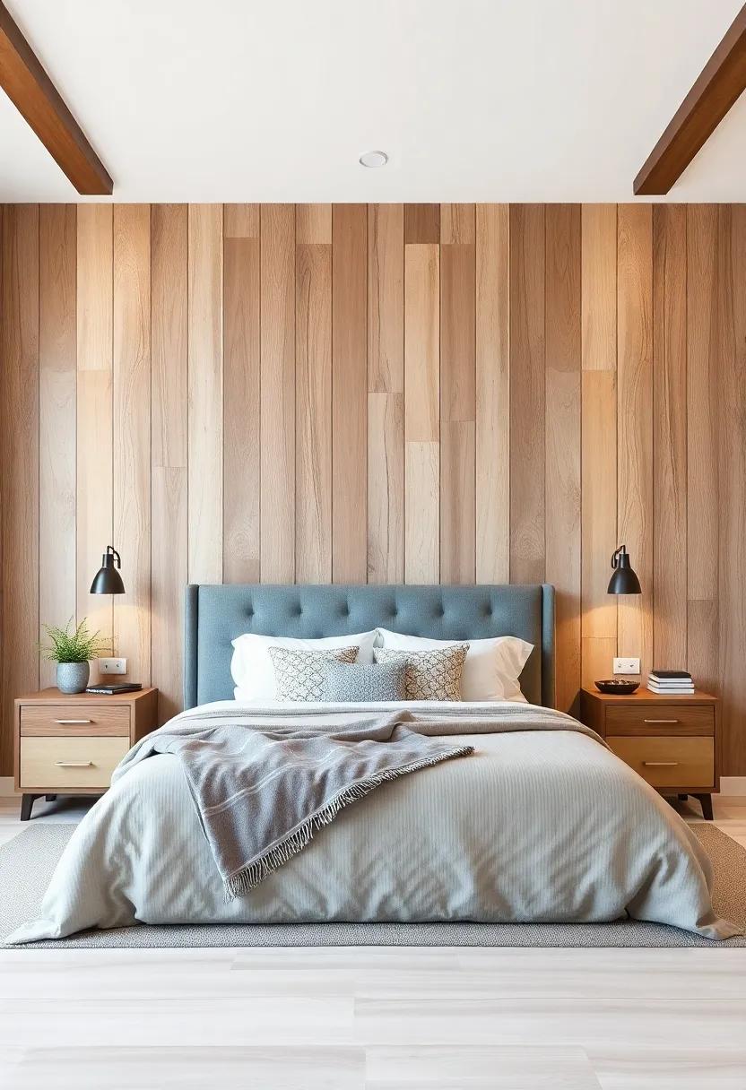 Rustic Wood Panels: Use reclaimed wood or shiplap for​ an earthy, vintage charm⁣ that adds warmth to any bedroom