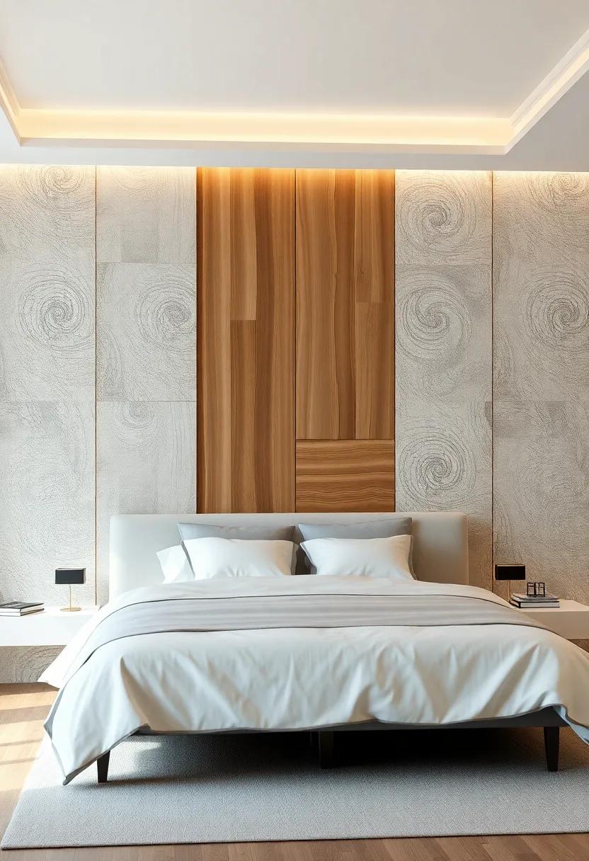 Textured Wall Panels: Add dimension to⁢ your bedroom with textured panels made of wood, fabric, or⁢ synthetic ‌materials for a contemporary touch