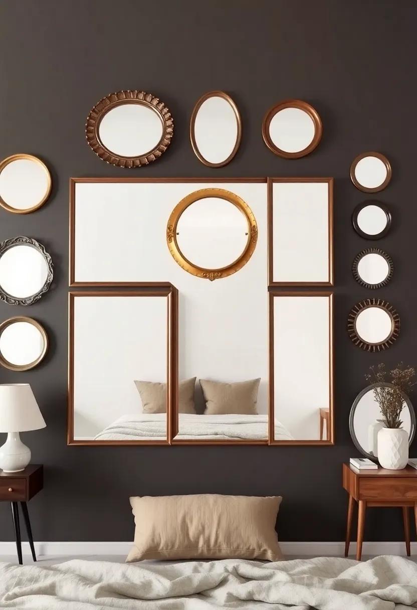 Vintage Mirrors: Hang an ⁤eclectic mix ⁢of vintage⁢ mirrors in various sizes​ to reflect light and create the⁢ illusion‍ of ⁢more space