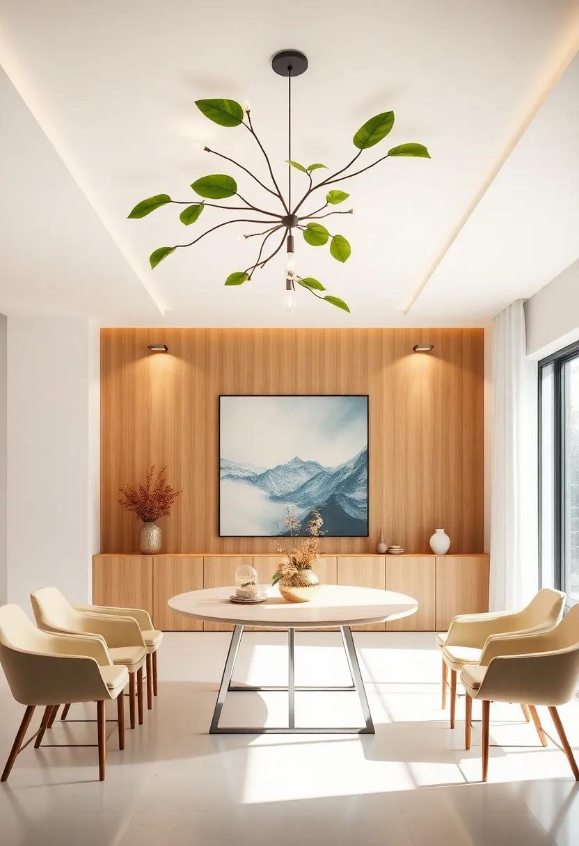 Bringing Nature Indoors with Organic Lighting Fixtures for Dining spaces