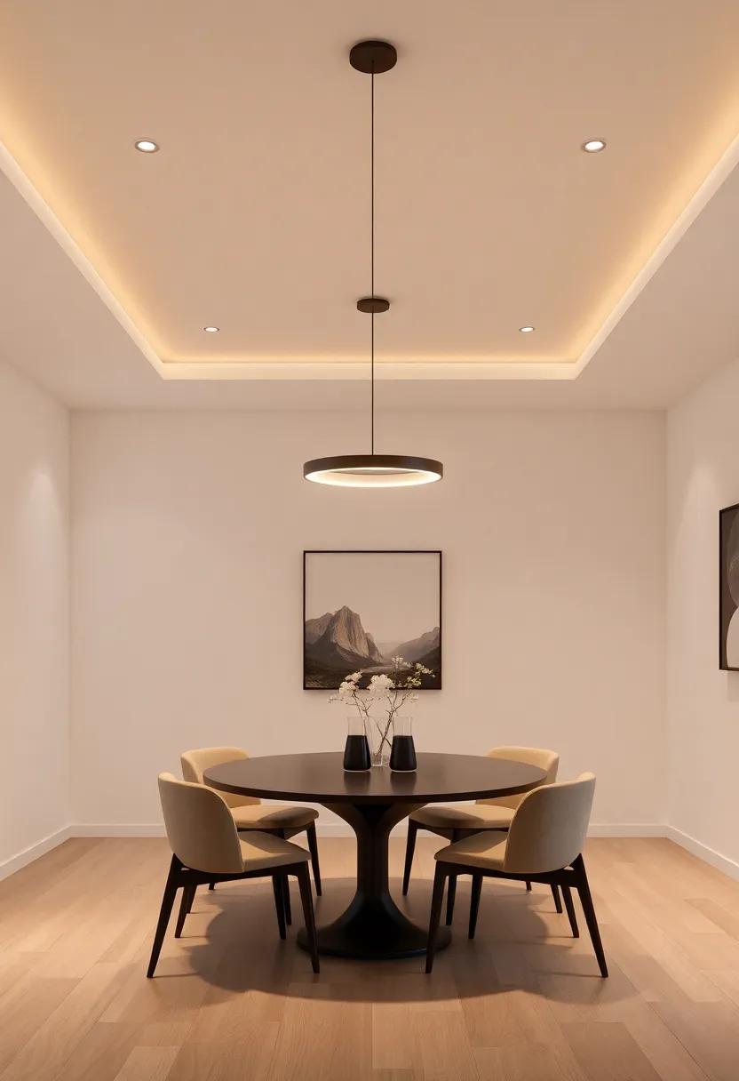 Modern Minimalism: Sleek Ceiling Fixtures that Transform Dining Spaces