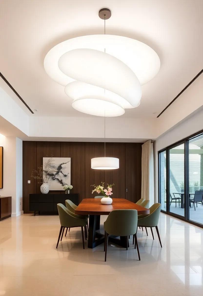 Sculptural Ceiling Pendants that ‌Serve as Functional Art Installations