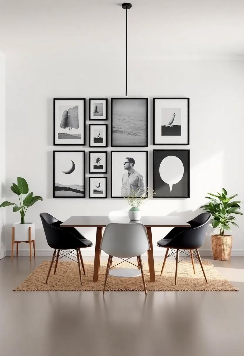 Create a gallery wall nearby ‌that reflects your ​personality or experiences,⁤ elevating the dining room into a personal art exhibit