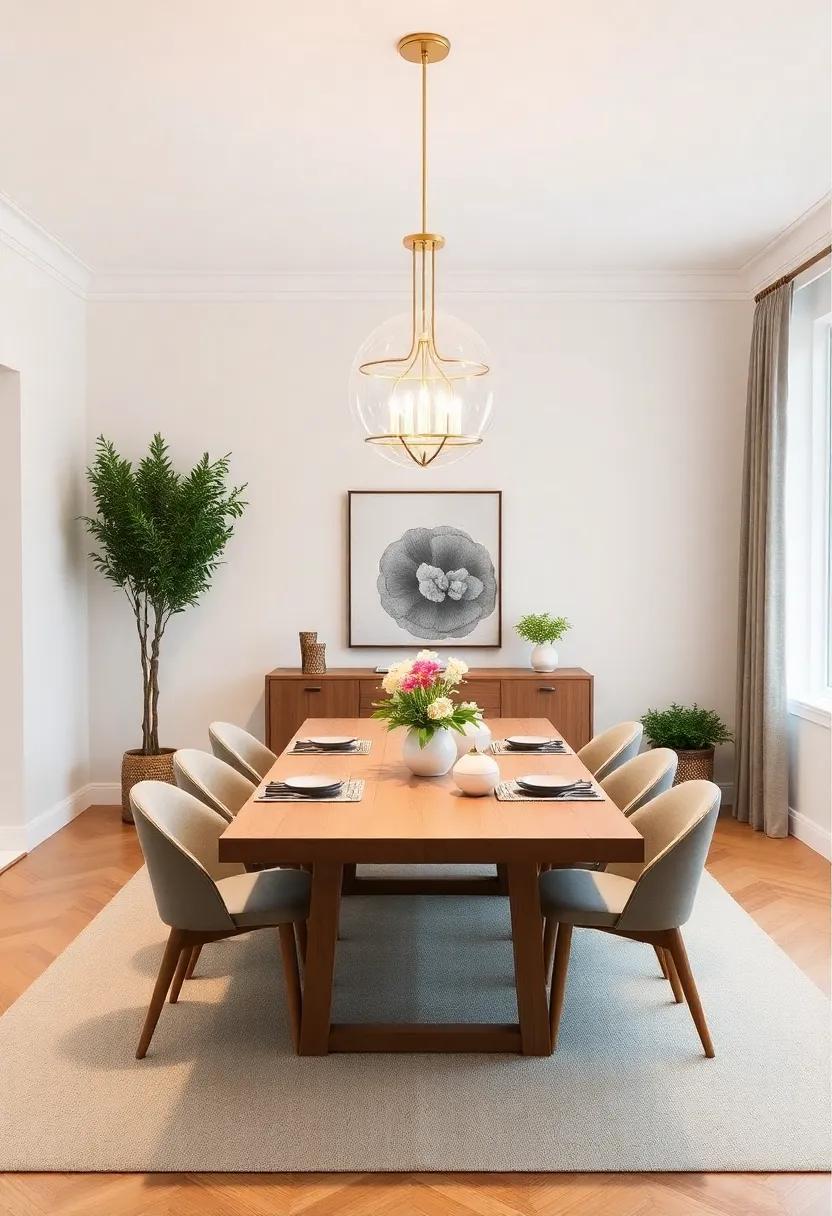 Experiment with different ⁢shapes and orientations of the table to find what works best with your room's layout