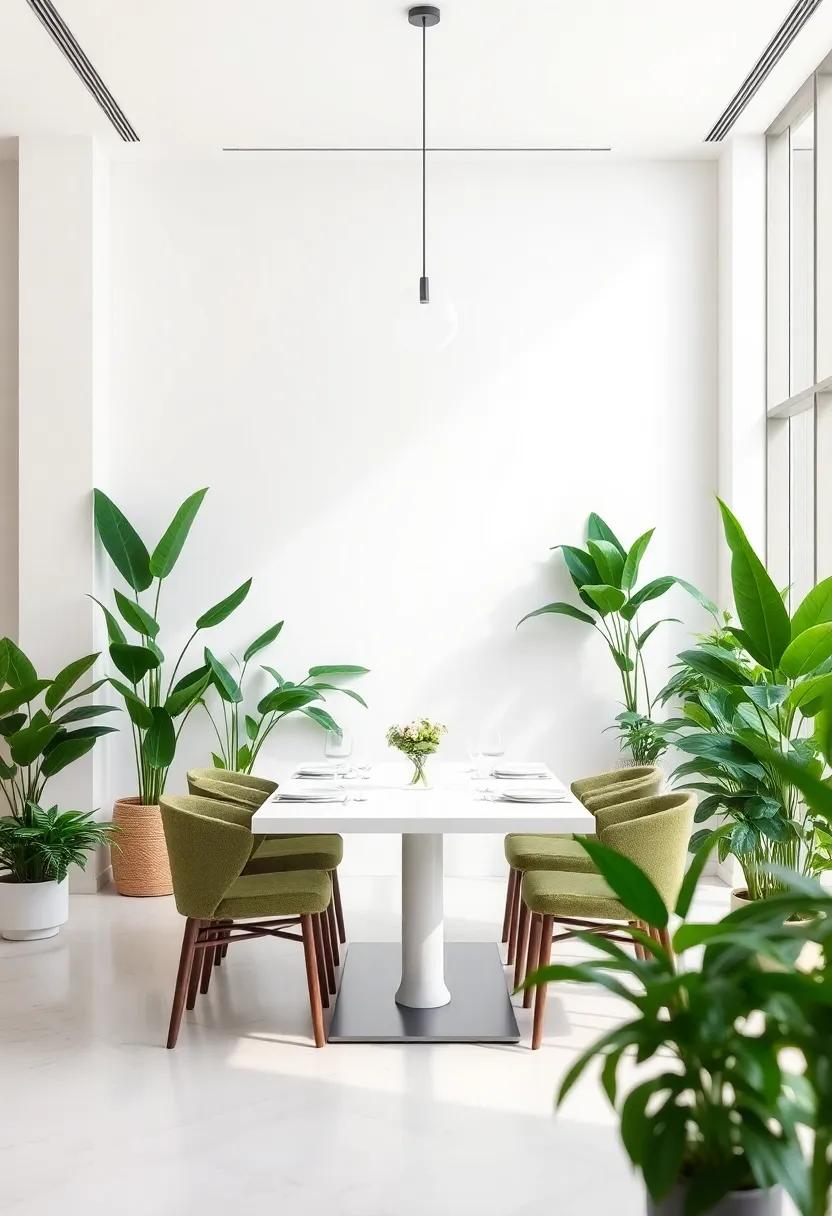 Integrating Plants and greenery to Bring Freshness and Life into the Dining Environment
