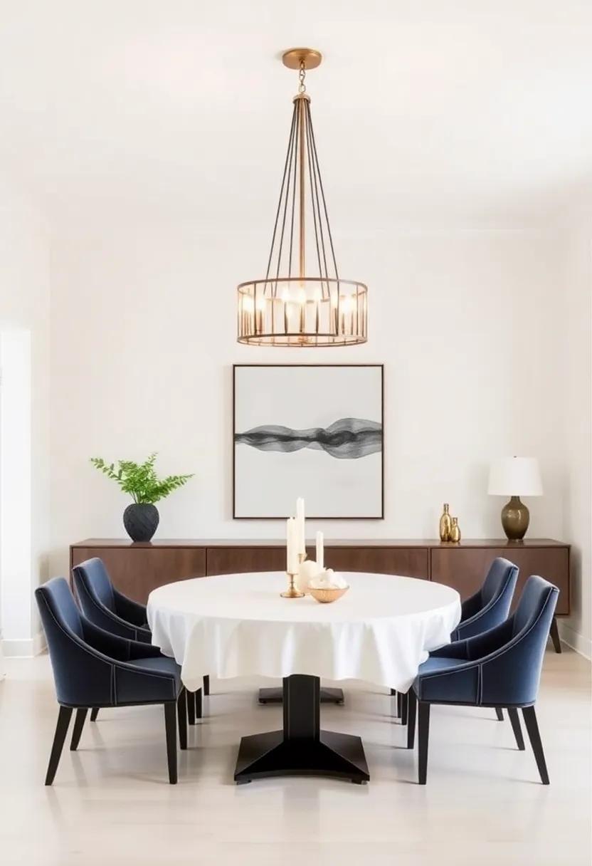 Opt for a focal point,such⁤ as a striking chandelier or a statement​ art piece,to draw the eye and anchor the room’s design