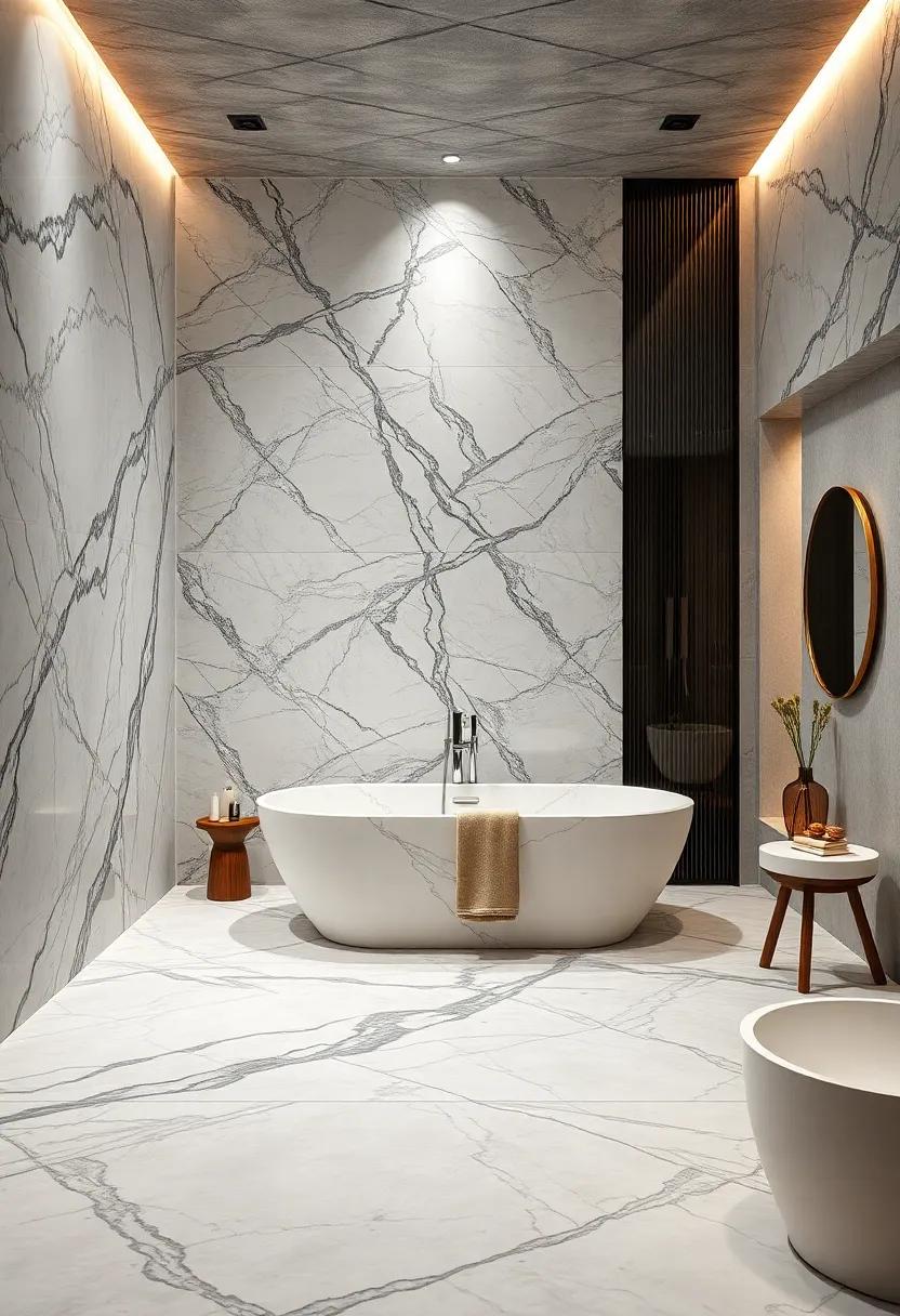 Lavish‌ bathroom with a marble steam‌ shower, underfloor heating, ⁤and a‌ built-in sound system