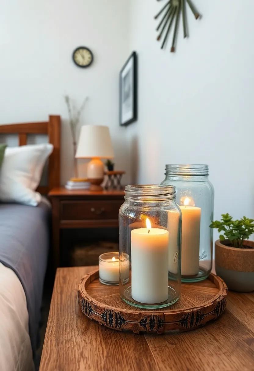 Upcycled Glass Jar ⁢Candle Holders: Illuminate your space with rustic charm using repurposed jars, each with its own story to tell