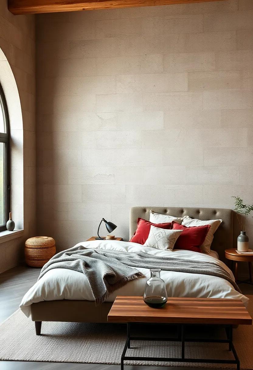 Organic Bamboo Textured ‌Walls Fused‍ With Natural fibers​ and Ambient⁣ Lighting to Evoke Balanced Harmony