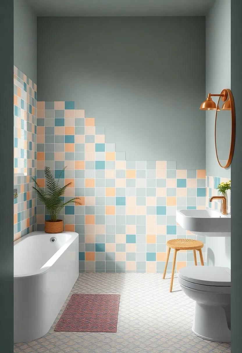 Reimagine Bathroom Decor: Use​ playful tiles or a⁤ colorful shower curtain to enhance your‍ bathroom's aesthetic without major overhauls