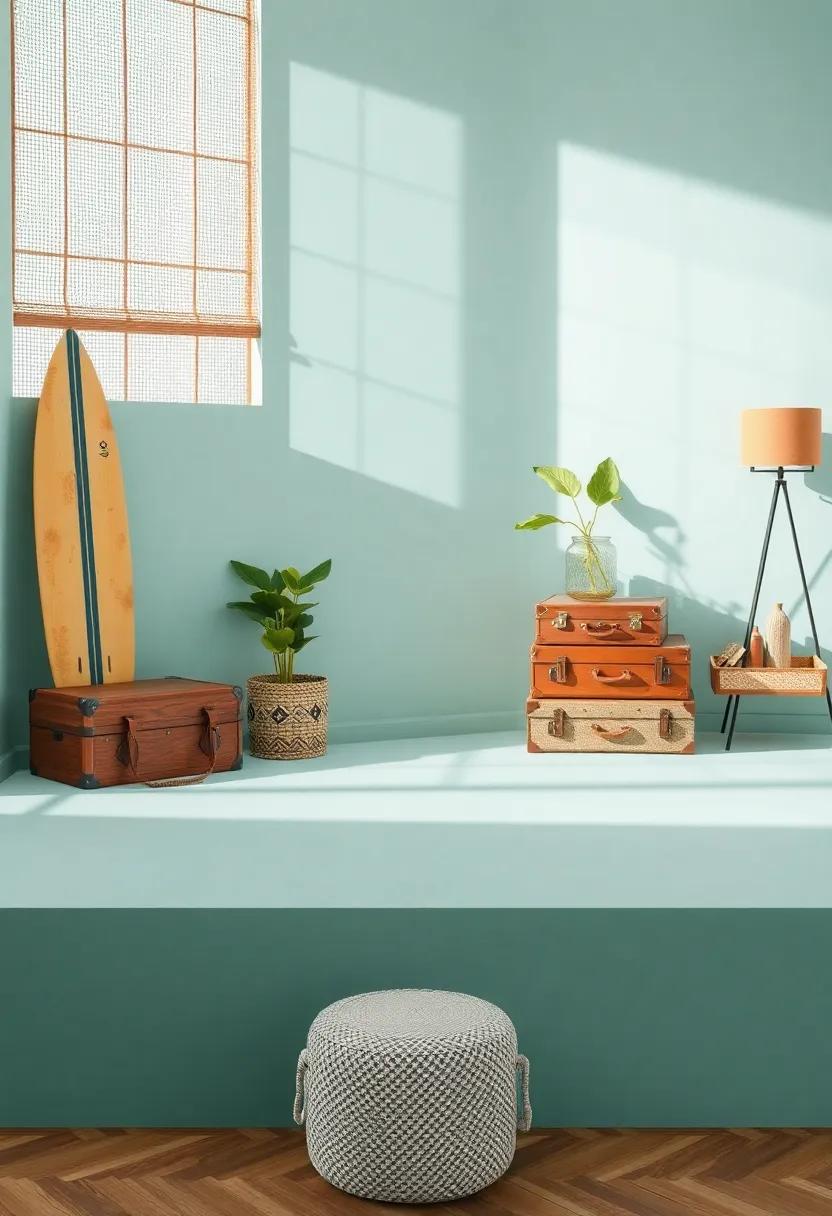 Incorporate Unexpected Decor: Think outside the box by adding unique items like ‍a surfboard or vintage suitcases as decor accents