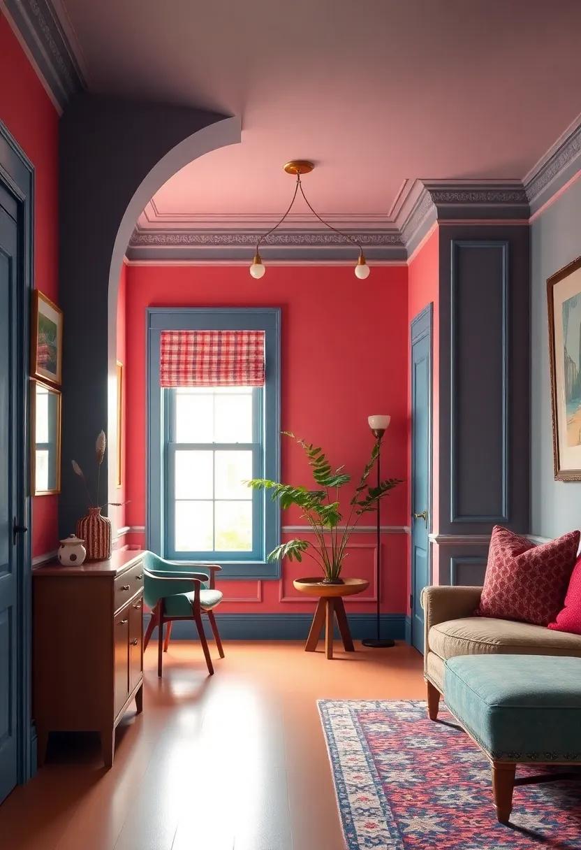 Dare with Colorful Trim: Paint moldings and baseboards⁣ in contrasting colors⁢ to add unexpected ⁢pops‍ in a room