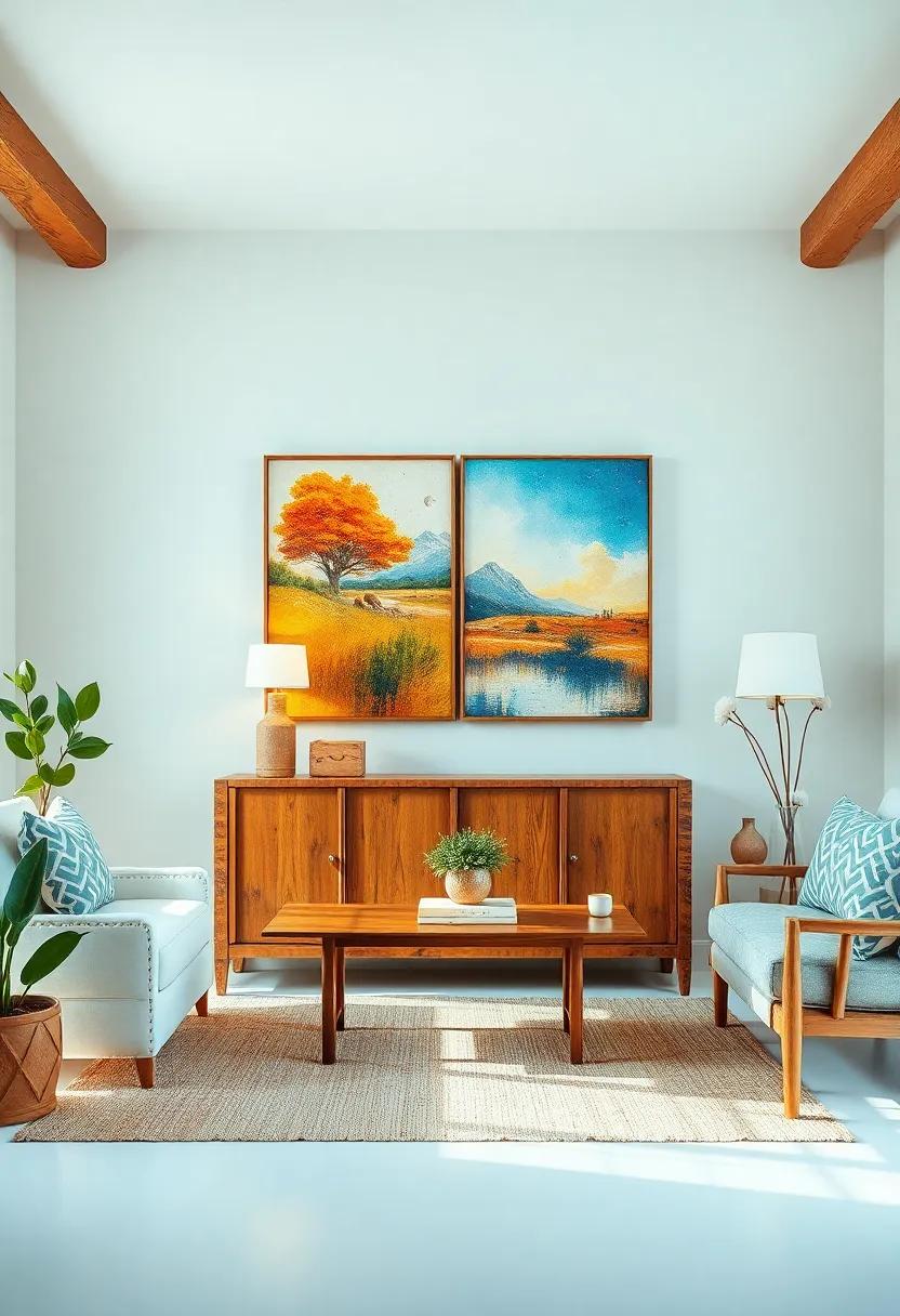 Blend ⁢Old and ⁤New: Pair contemporary artwork with rustic ⁤furnishings to seamlessly ‌integrate ‍different ‍design eras