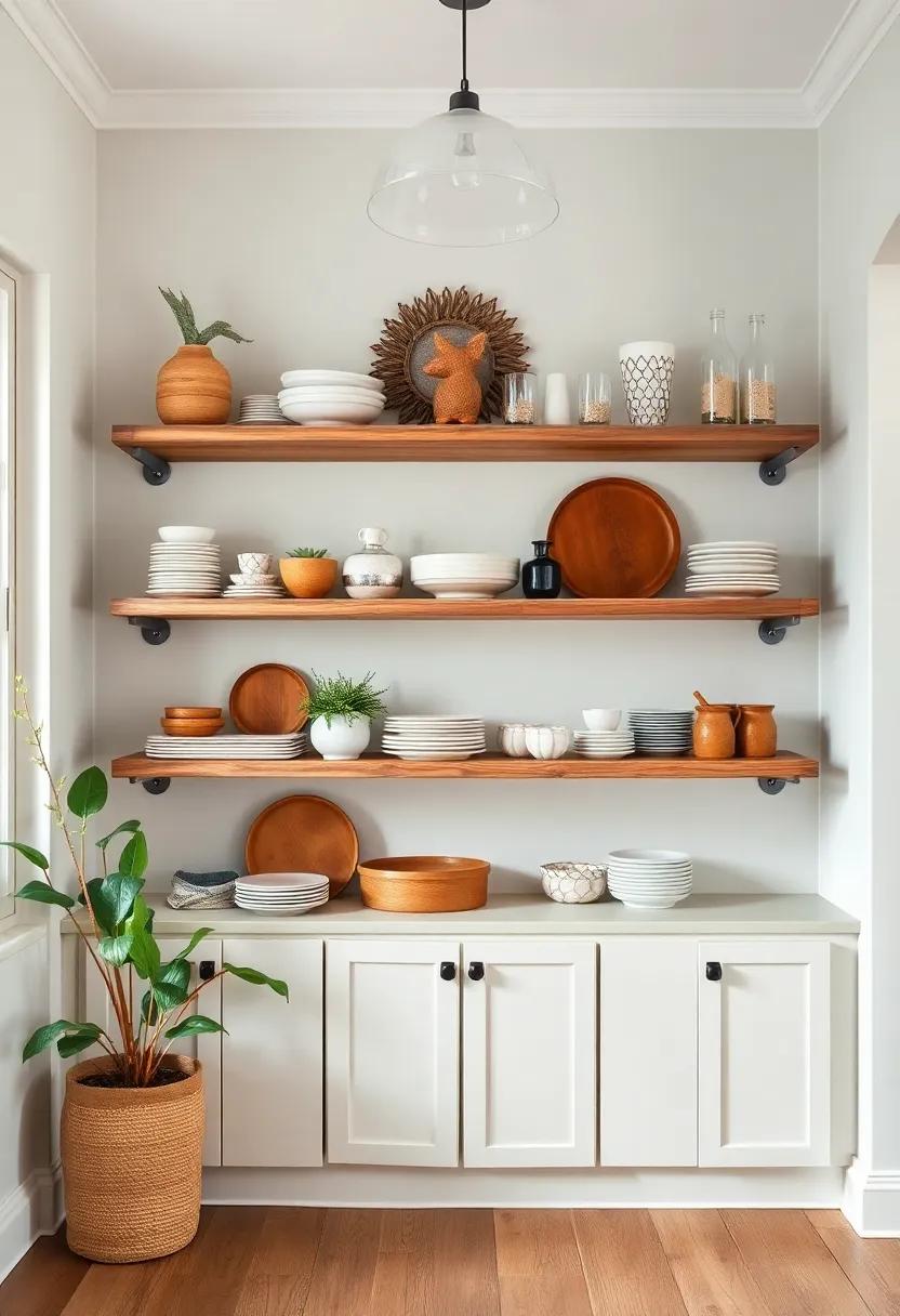 Embrace Open ‍Shelving: Showcase your dishware​ and decorative items on open shelves for a lived-in yet curated feel