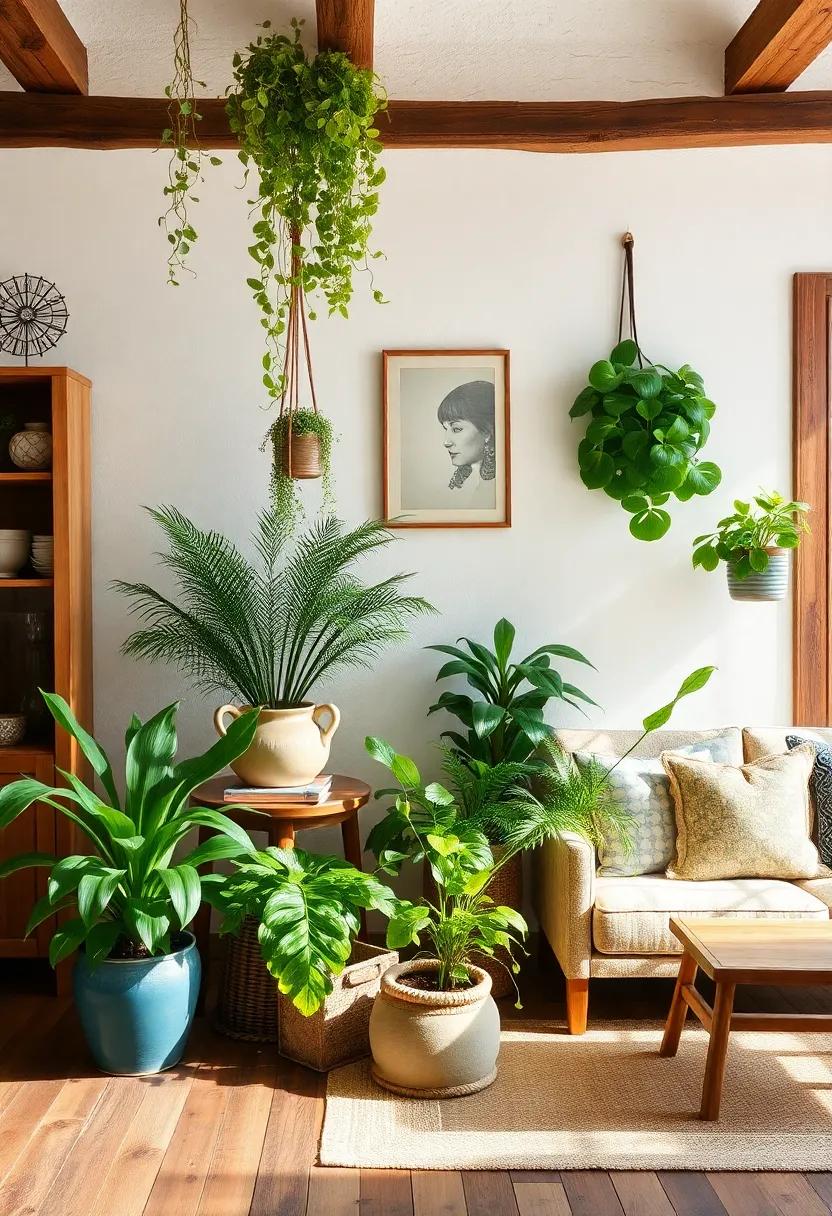 Incorporate Greenery: Use a variety of⁣ plants to soften edges and bind the rustic and eclectic elements of your home together