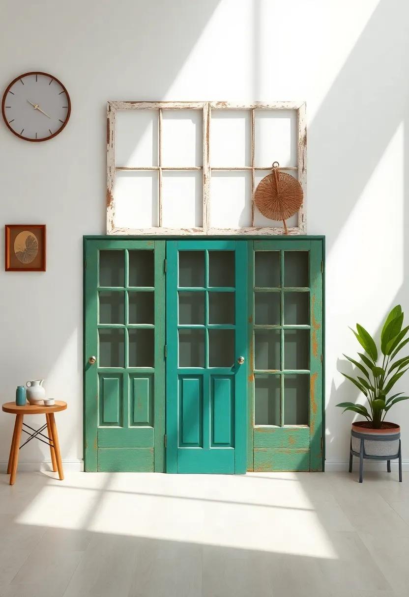 Reimagine Repurposed Items:‌ Turn vintage doors or ⁤windows into unique wall art or dividers, ‌adding character ⁣and a rustic touch