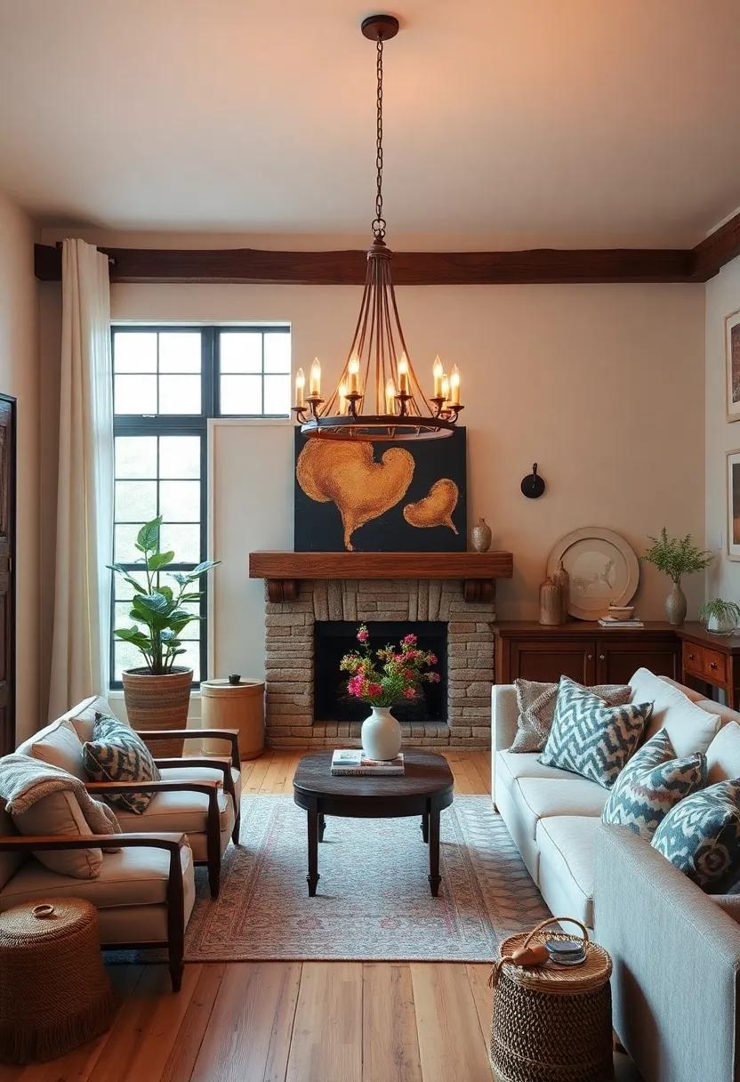 use ⁢Bold Statement Lighting: ⁤Choose an eye-catching chandelier or pendant light that contrasts ‌with rustic elements ‌to ⁣create‍ an intriguing balance