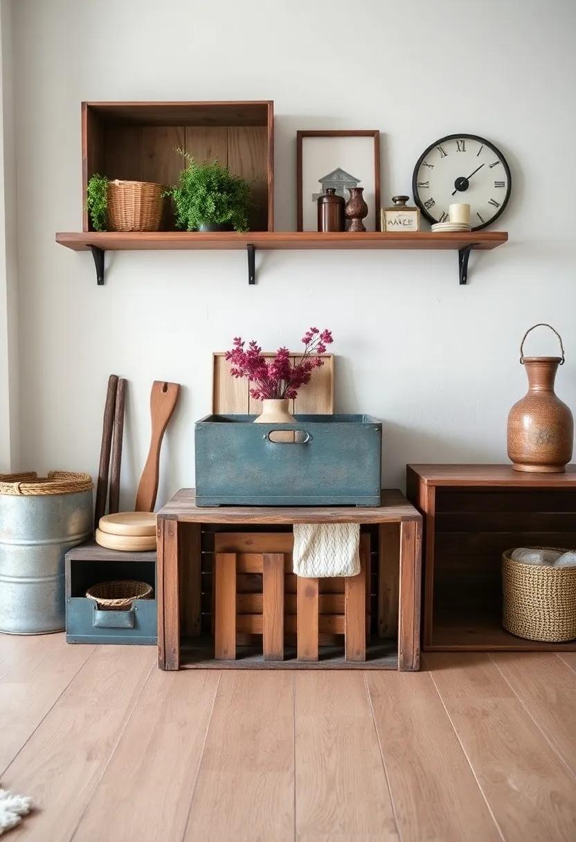 Use ⁣Rustic Containers: Store items in vintage crates or metal bins ‍to maintain ⁣an ‍organized yet charmingly imperfect aesthetic