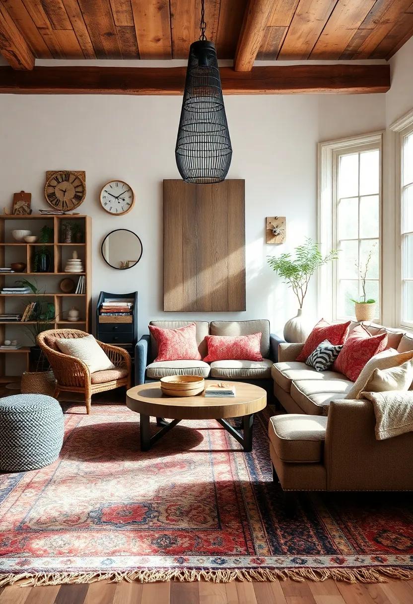 Utilize ​Eclectic Rugs: Layer‌ varied⁤ area rugs to ⁢bring color and ‍texture to your floors while grounding the space visually