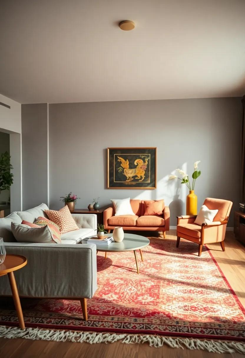 Mix a mid-century modern sofa with a vintage Moroccan rug to create a‍ captivating‌ cultural contrast