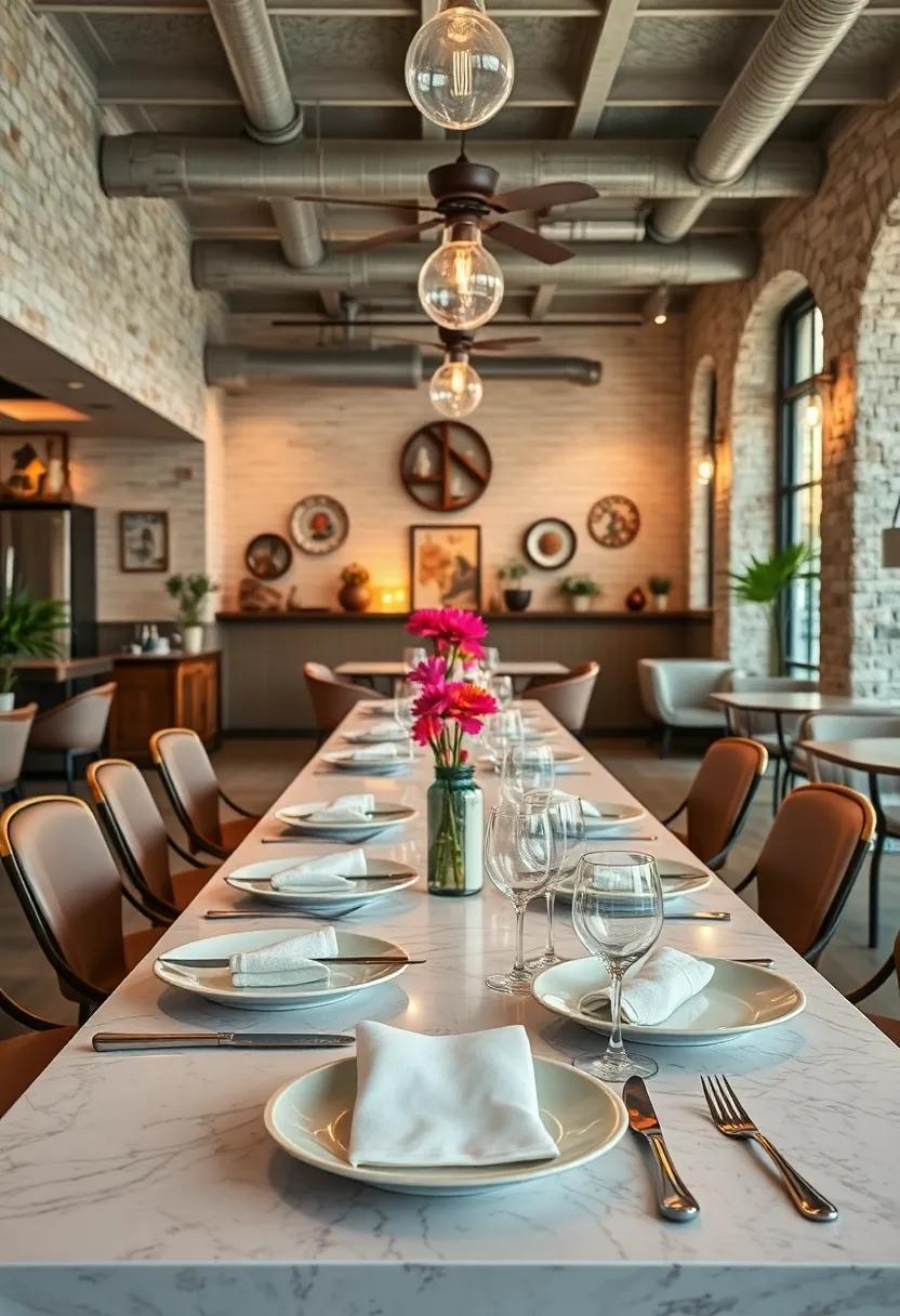 Retro diner-style melamine plates combined with ‍chrome flatware summon nostalgic Americana