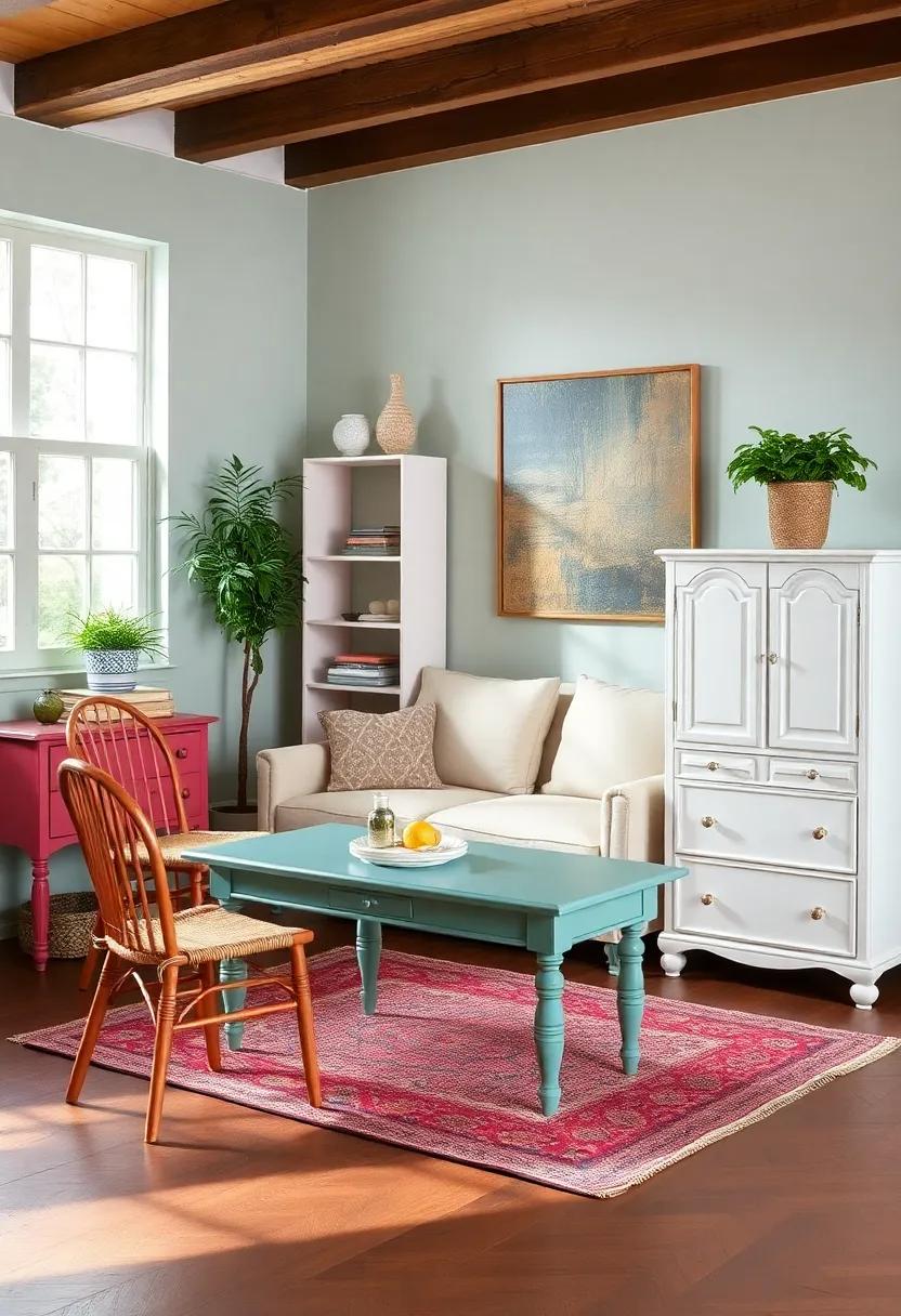 Furniture Grouping: Group mismatched‌ painted pieces together to turn them into a​ cohesive unit within your decor