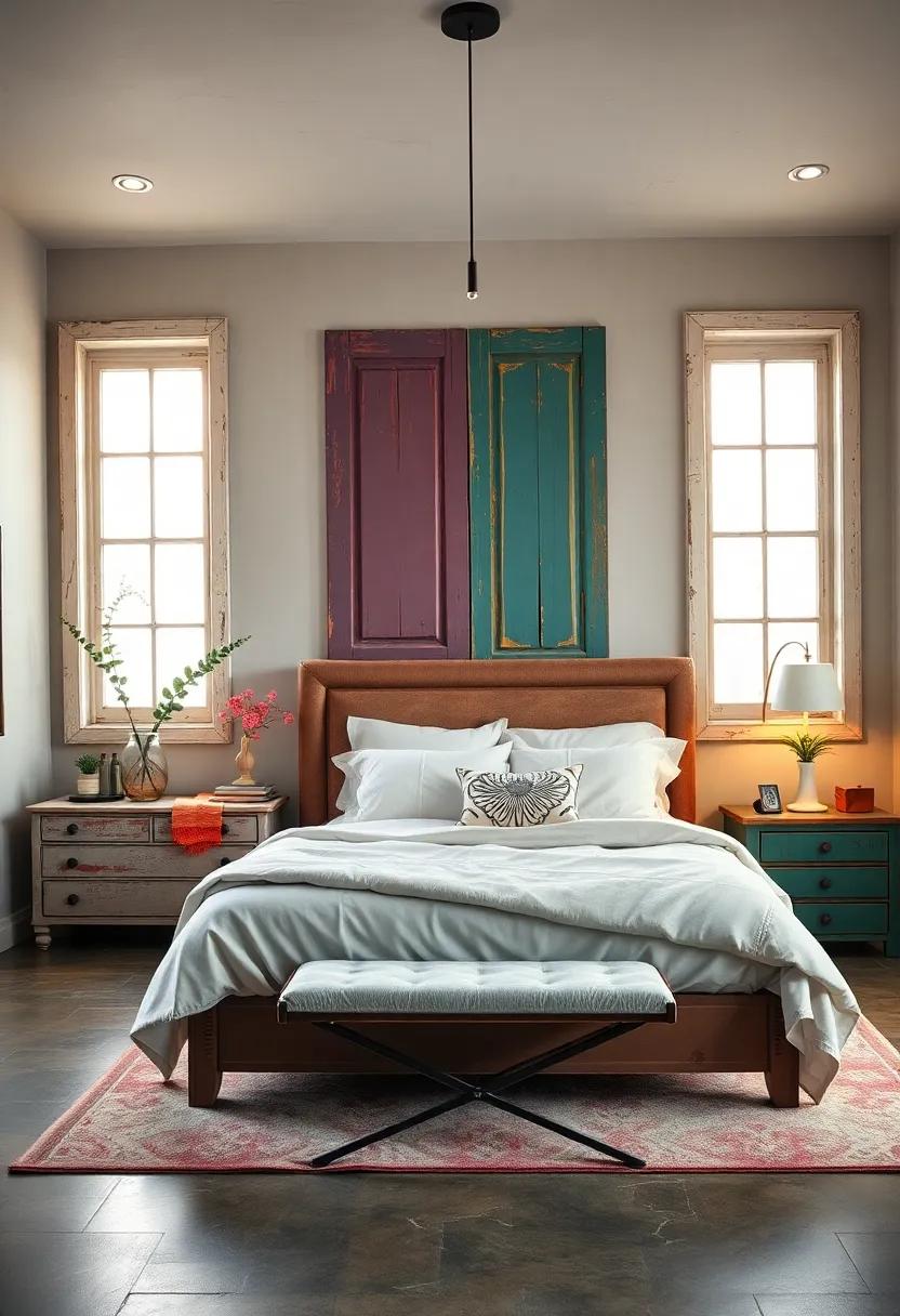 Repurpose ⁢Old Doors or Panels into Painted‌ Headboards⁢ for a ⁣Unique Bedroom Touch