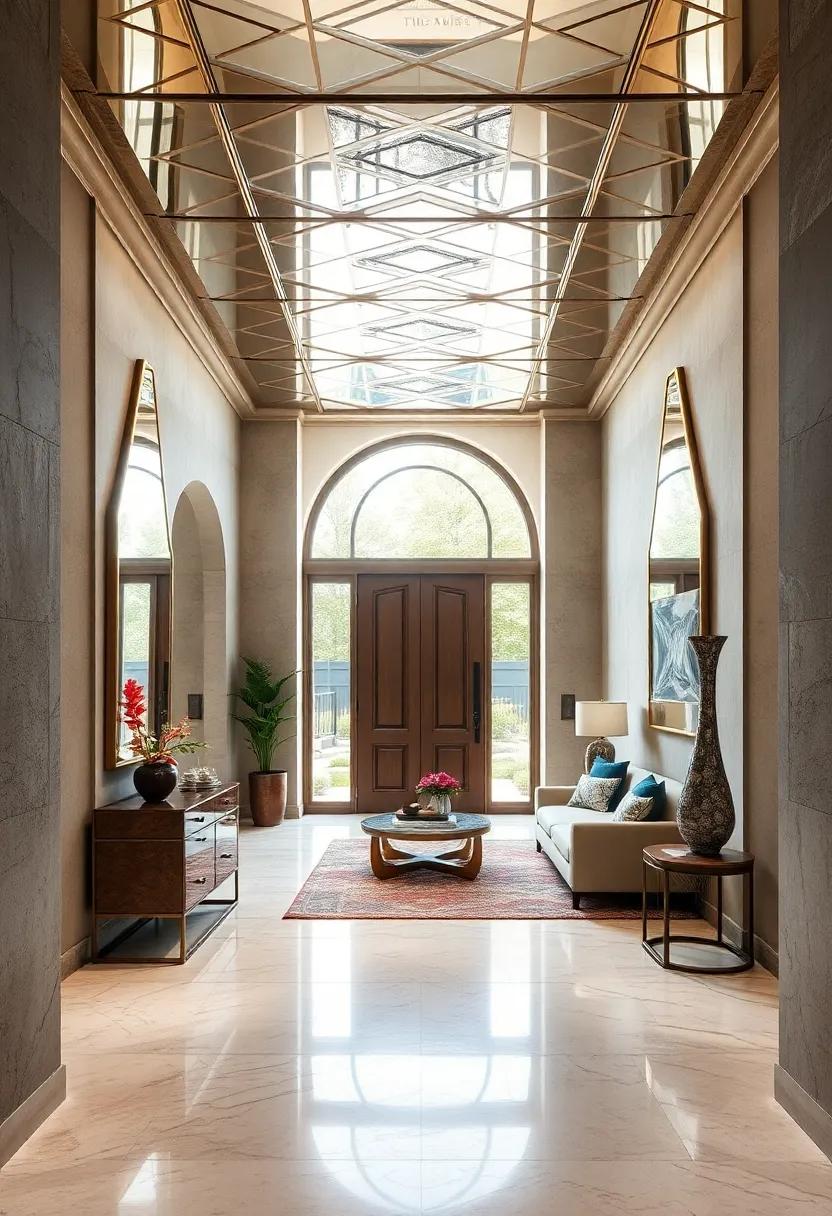 Showcasing⁣ Artisan Crafted ⁣Mirrors with Unique Geometric Patterns⁢ for an ‌entryway That Commands Attention