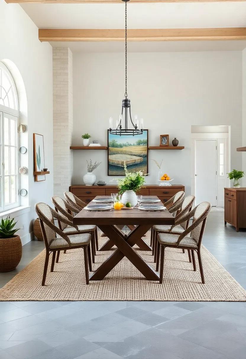 Employ natural fiber rugs ⁢such ‍as jute or⁢ sisal to ground the dining area comfortably