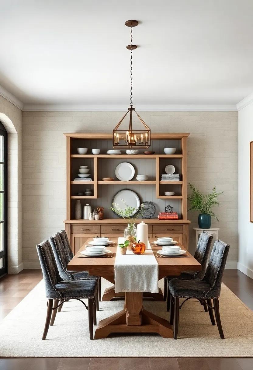 Incorporate a traditional farmhouse hutch to​ store ‌and showcase your dinnerware elegantly