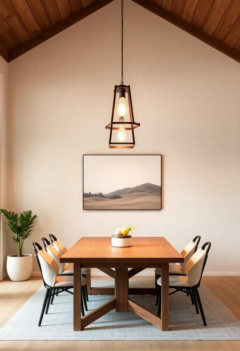Incorporate a large farmhouse-style pendant light ⁢above your⁣ dining table to ‍create a warm ‌and inviting ‍focal point