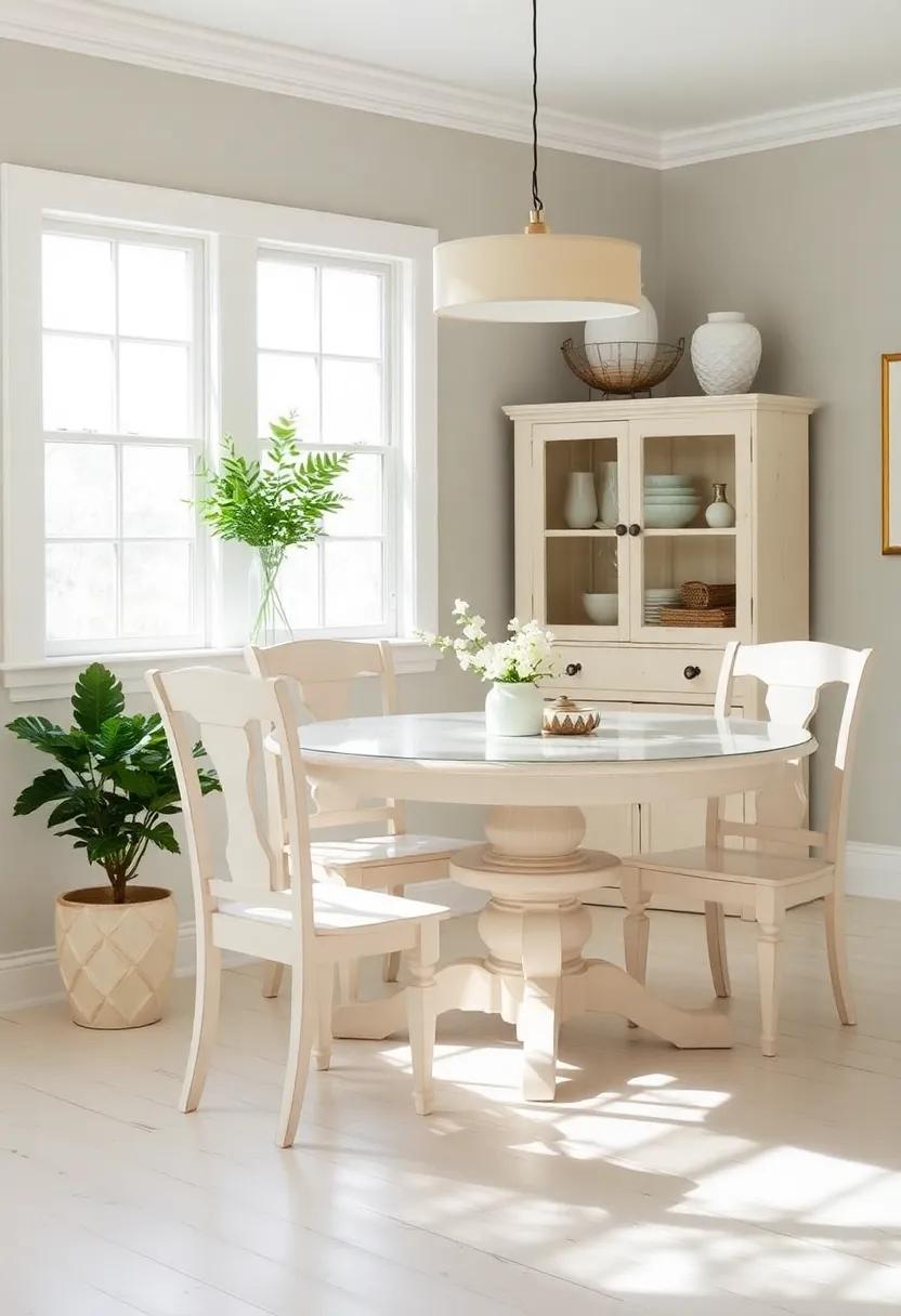 Opt for distressed white or cream-painted furniture to brighten ‌the room and⁣ exude farmhouse​ warmth