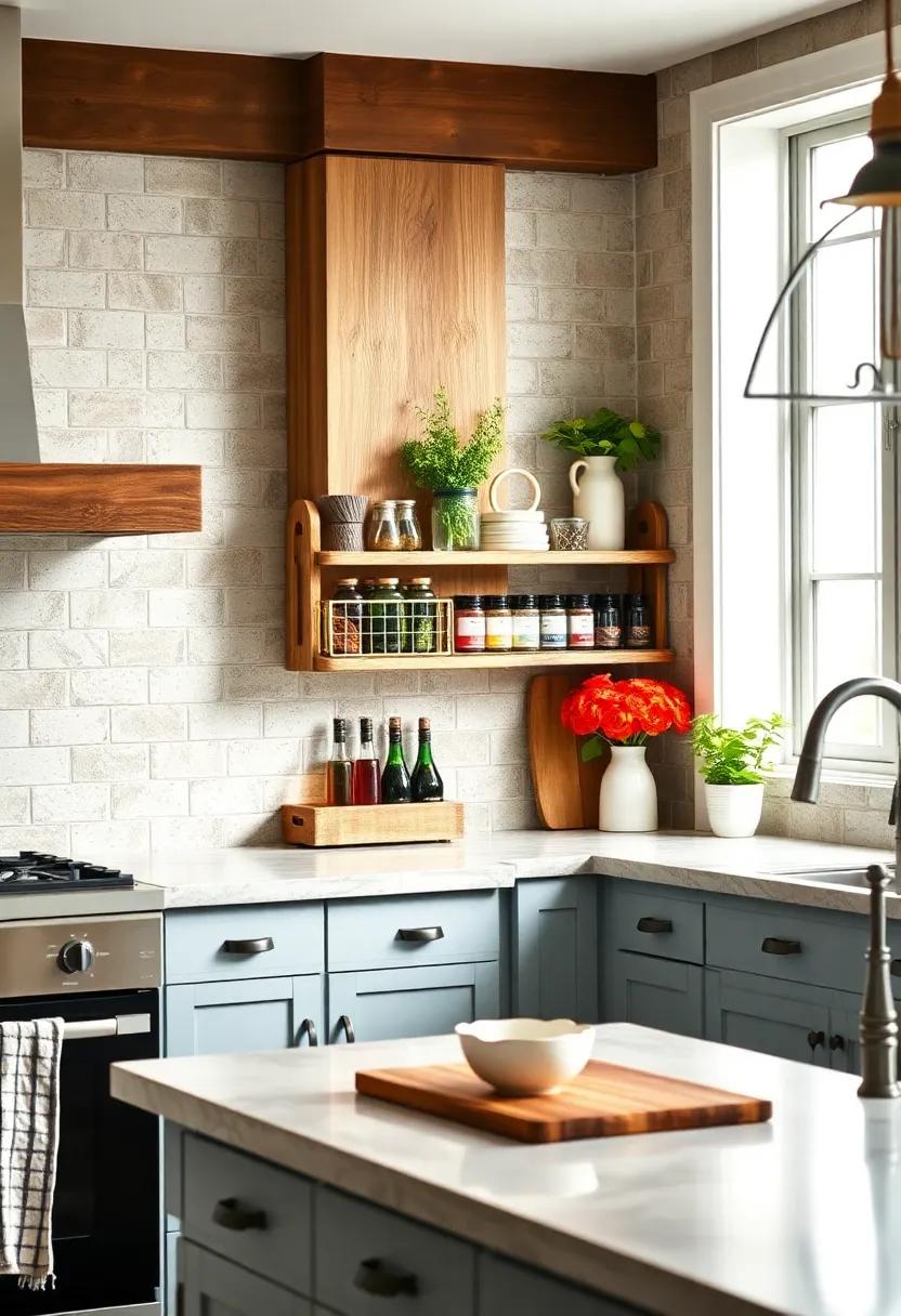 Rustic Chalkboard Spice⁤ Rack: ‍Combine storage and‌ style with a spice rack ‍that includes a chalkboard panel for easy‍ labeling