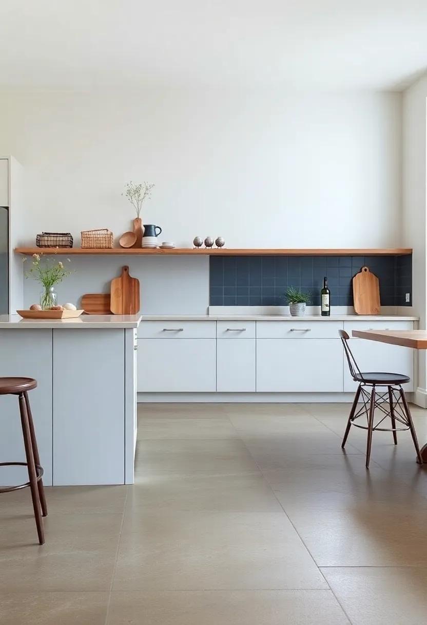 Concrete​ Stain: ‍Enhancing‌ a plain concrete floor with stains ⁤can introduce a rich and‌ warm tone, elevating the overall aesthetics ⁢of the kitchen